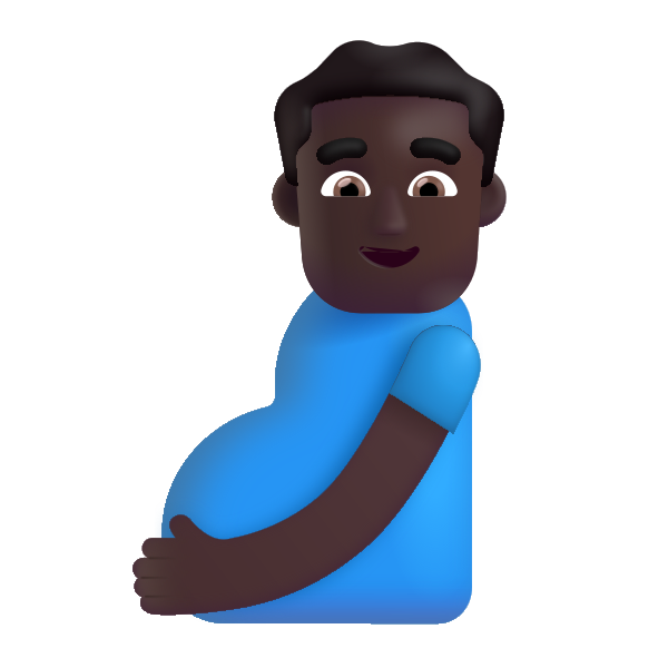 Pregnant Man Color Dark Vector