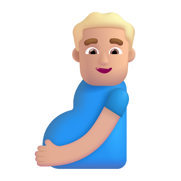 Pregnant Man Color Medium Light