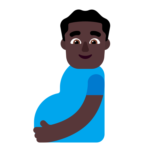 Pregnant Man Flat Dark