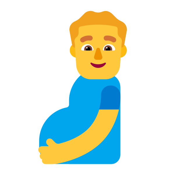Pregnant Man Flat Default Vector