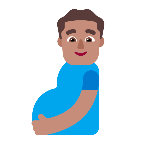 Pregnant Man Flat Medium