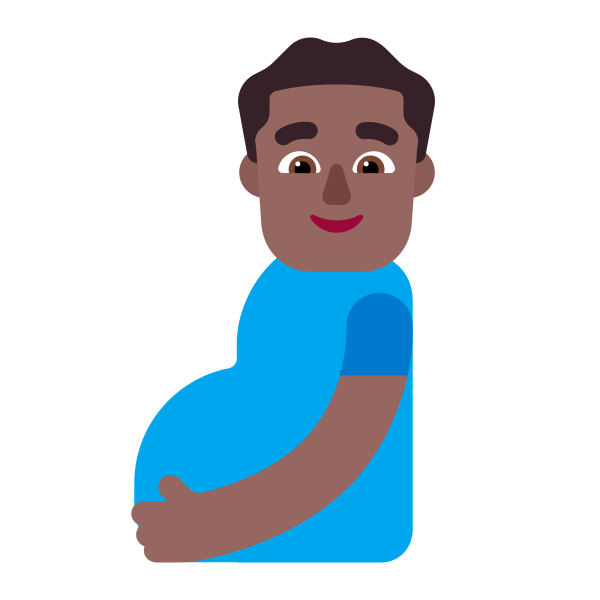 Pregnant Man Flat Medium Dark