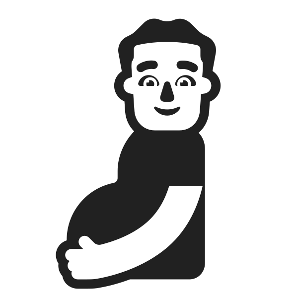 Pregnant Man High Contrast Default Vector
