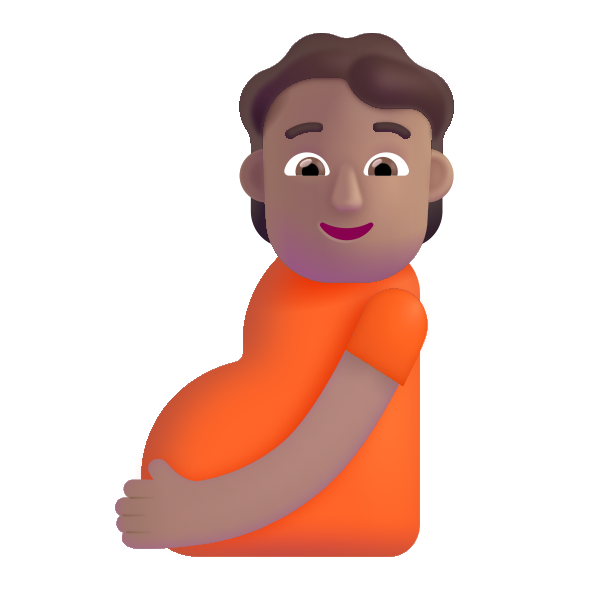 Pregnant Person Color Medium Vector