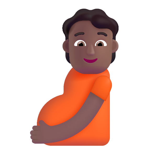 Pregnant Person Color Medium Dark Vector
