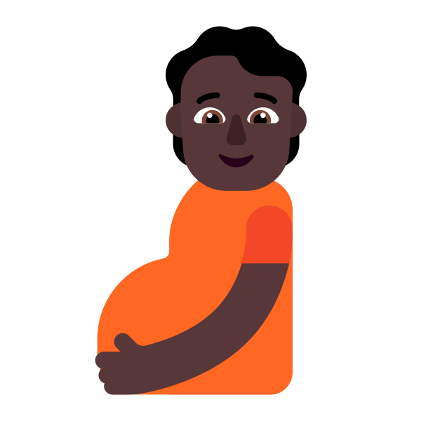 Pregnant Person Flat Dark