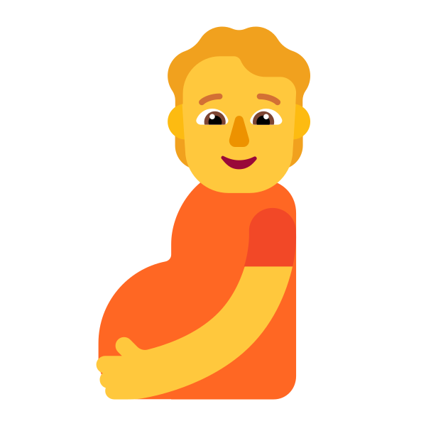 Pregnant Person Flat Default Vector