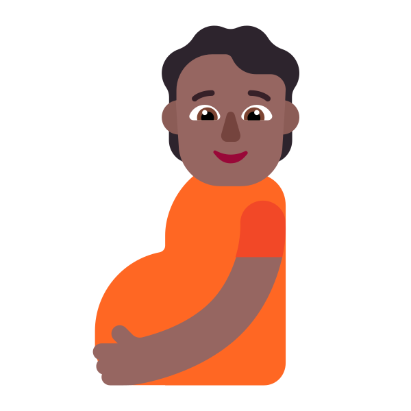 Pregnant Person Flat Medium Dark Vector