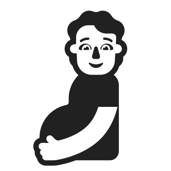 Pregnant Person High Contrast Default Vector