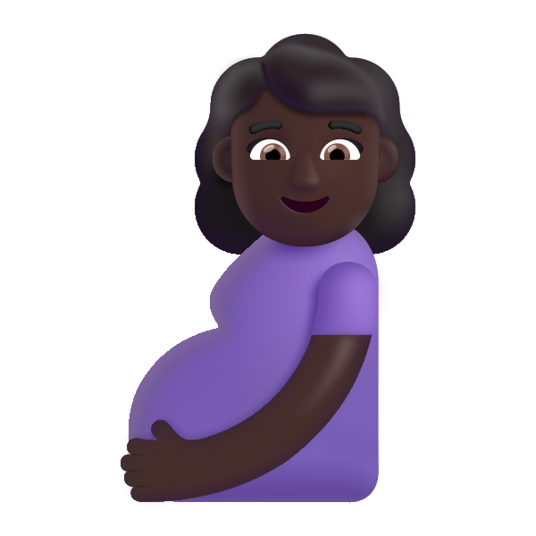 Pregnant Woman Color Dark Vector