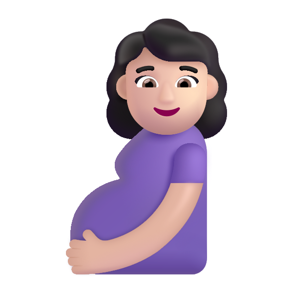 Pregnant Woman Color Light Vector
