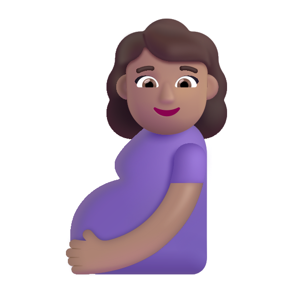 Pregnant Woman Color Medium