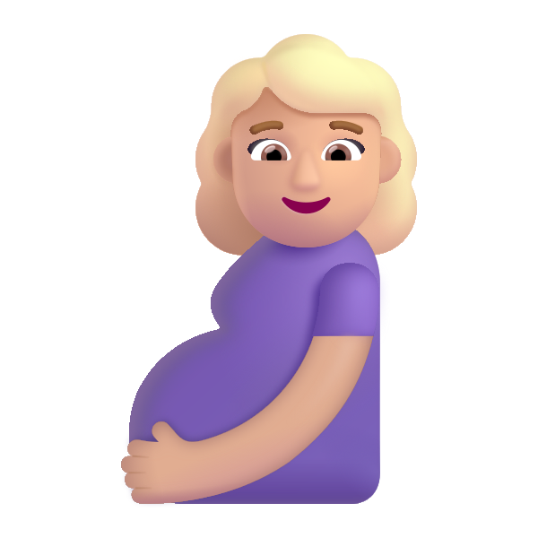 Pregnant Woman Color Medium Light