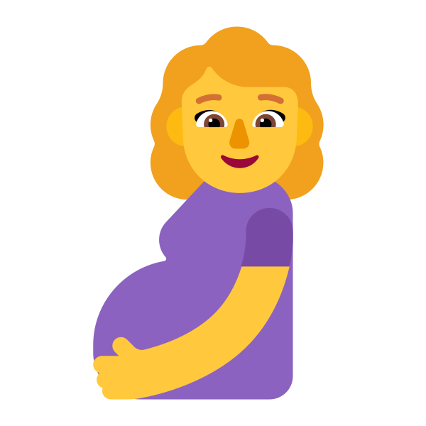 Pregnant Woman Flat Default Vector