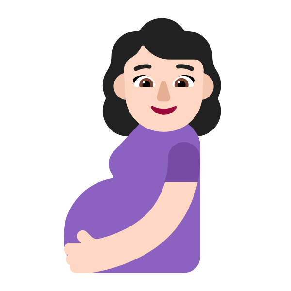 Pregnant Woman Flat Light Vector