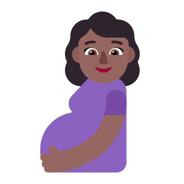 Pregnant Woman Flat Medium Dark