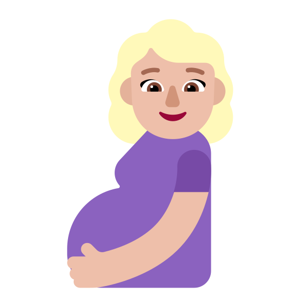Pregnant Woman Flat Medium Light
