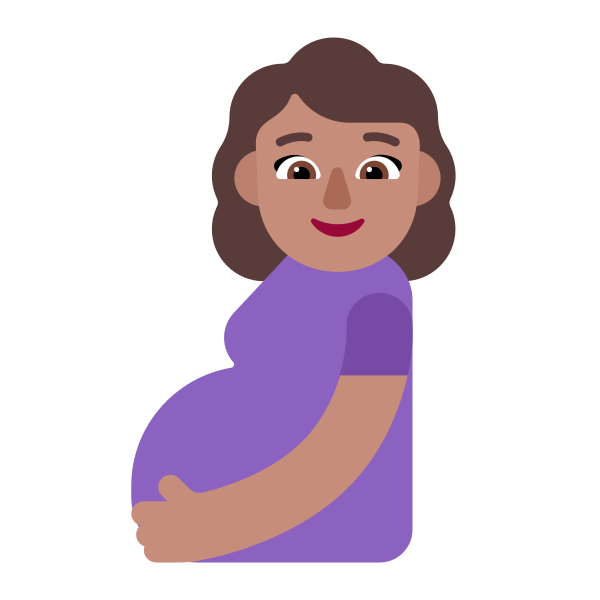 Pregnant Woman Flat Medium