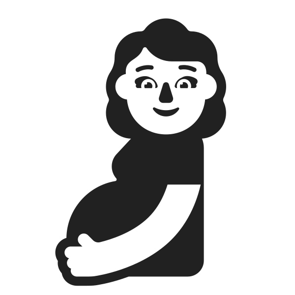 Pregnant Woman High Contrast Default