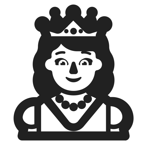 Princess High Contrast Default Vector