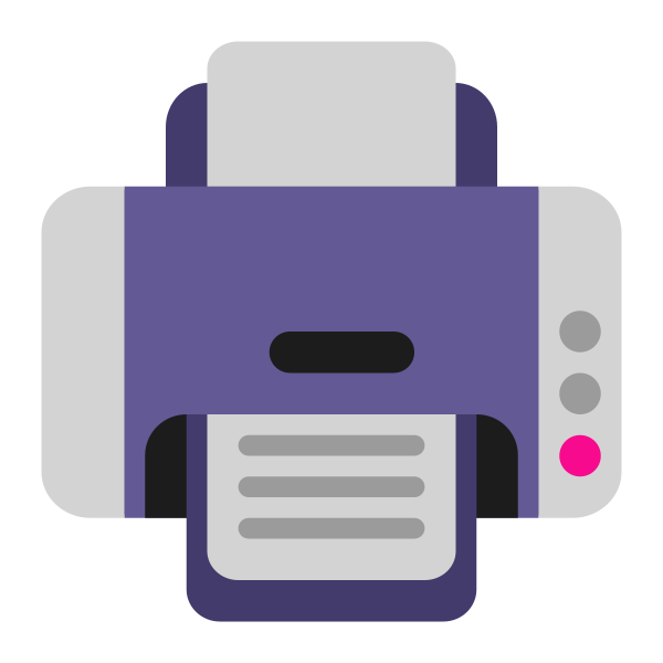 Printer Flat Vector