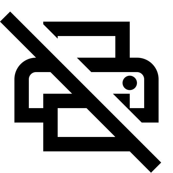 Printer Off Outline