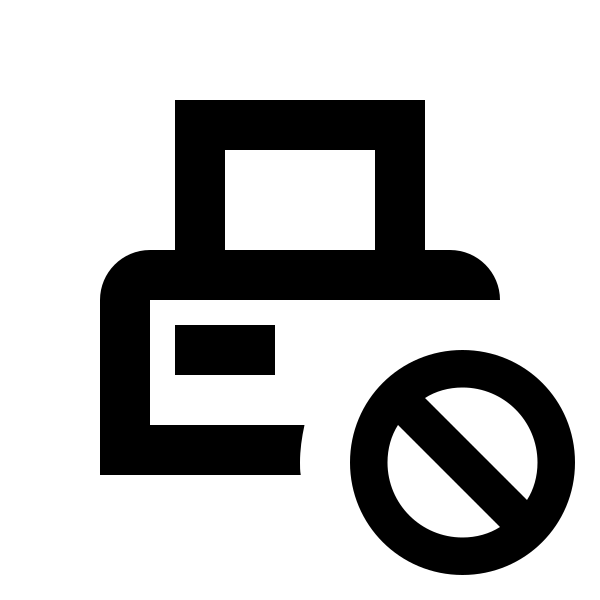 Printer Pos Cancel Outline