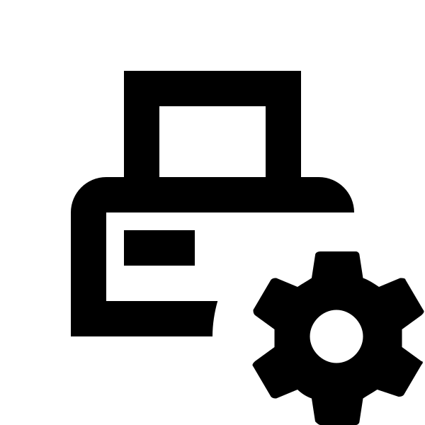 Printer Pos Cog Outline