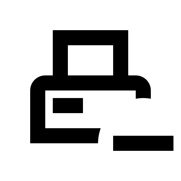 Printer Pos Minus Outline