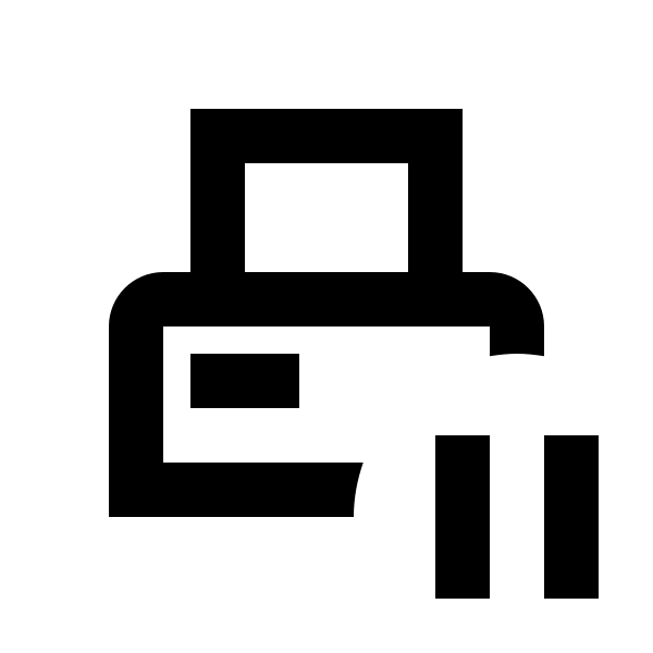 Printer Pos Pause Outline