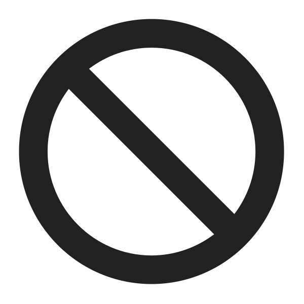 Prohibited High Contrast