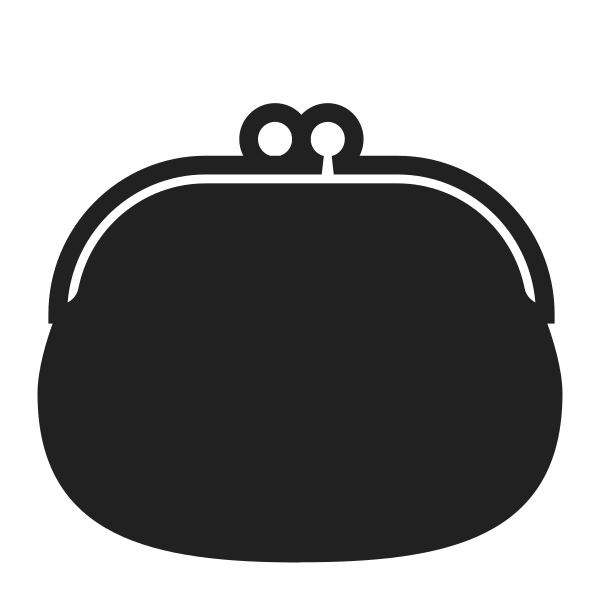 Purse High Contrast Vector