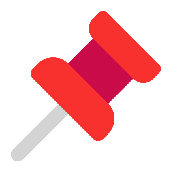 Pushpin Flat Vector
