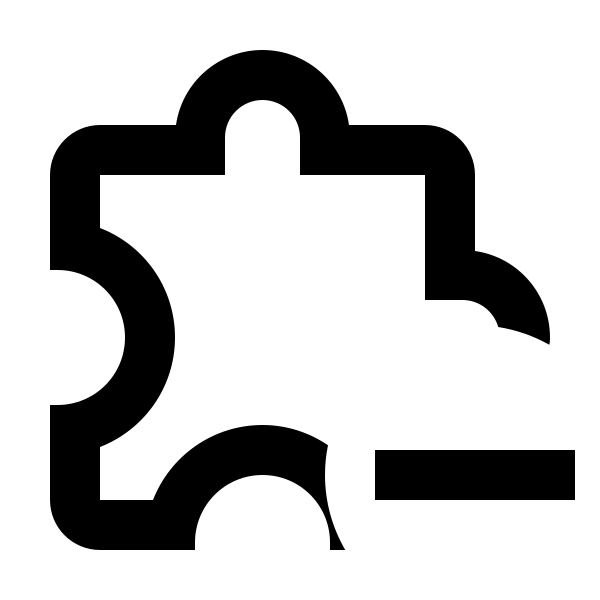 Puzzle Minus Outline
