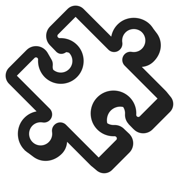 Puzzle Piece High Contrast Vector