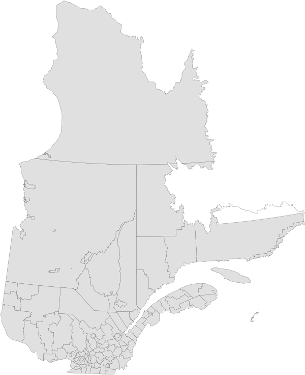 Quebec MRC Blank Map