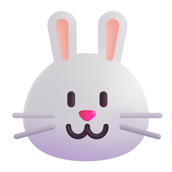 Rabbit Face Color Vector