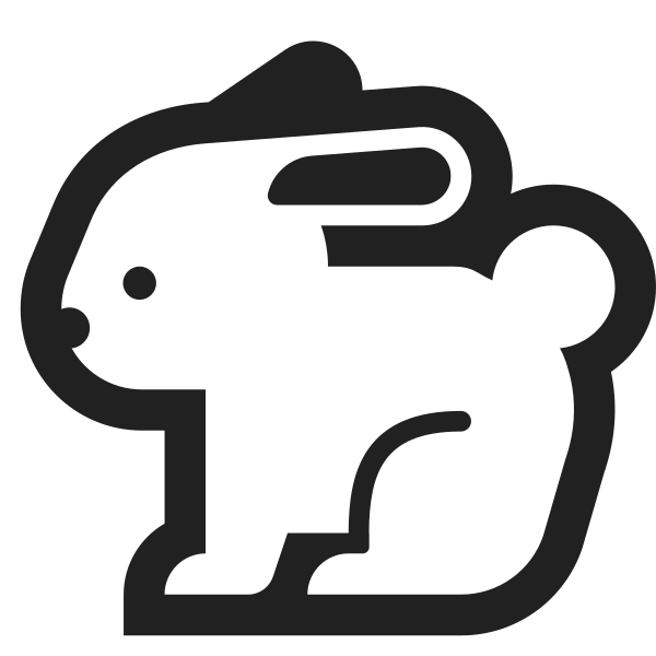 Rabbit High Contrast Vector