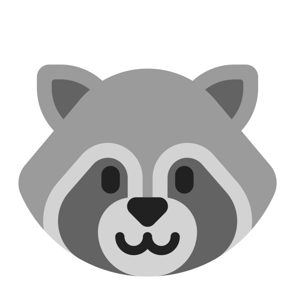 Raccoon Flat Vector