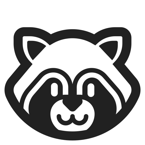 Raccoon High Contrast Vector