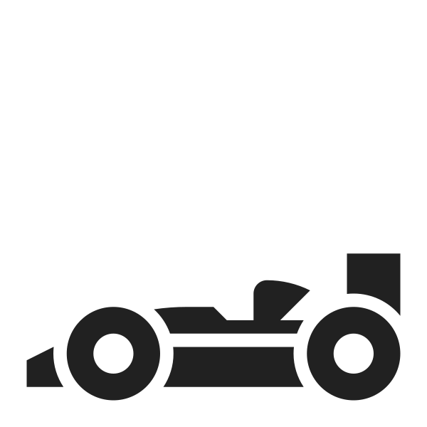 Racing Car High Contrast Vector