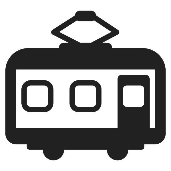 Railway Car High Contrast Vector