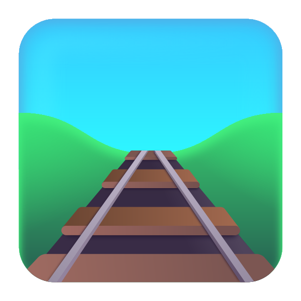 Railway Track Color Vector