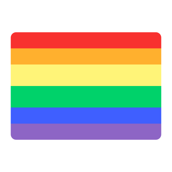 Rainbow Flag Flat Vector