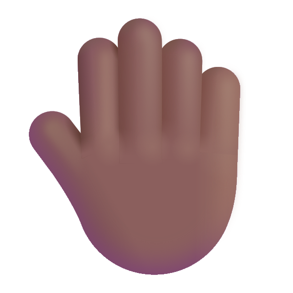 Raised Back Of Hand Color Medium Dark Vector