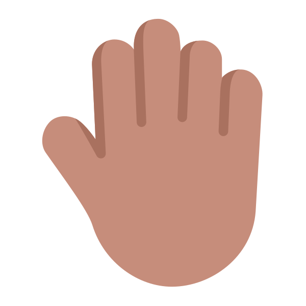Raised Back Of Hand Flat Medium