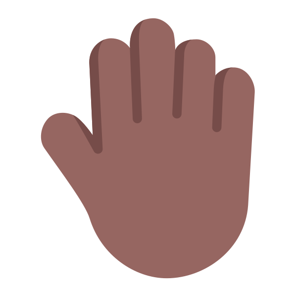 Raised Back Of Hand Flat Medium Dark Vector