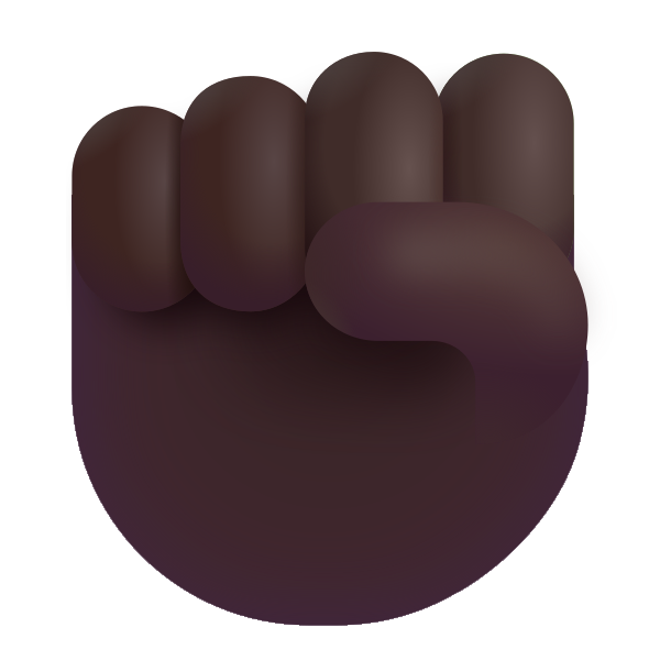 Raised Fist Color Dark Vector