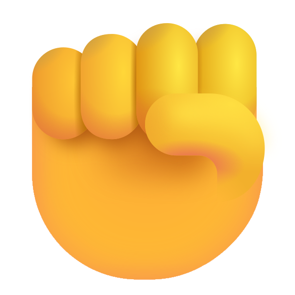 Raised Fist Color Default Vector
