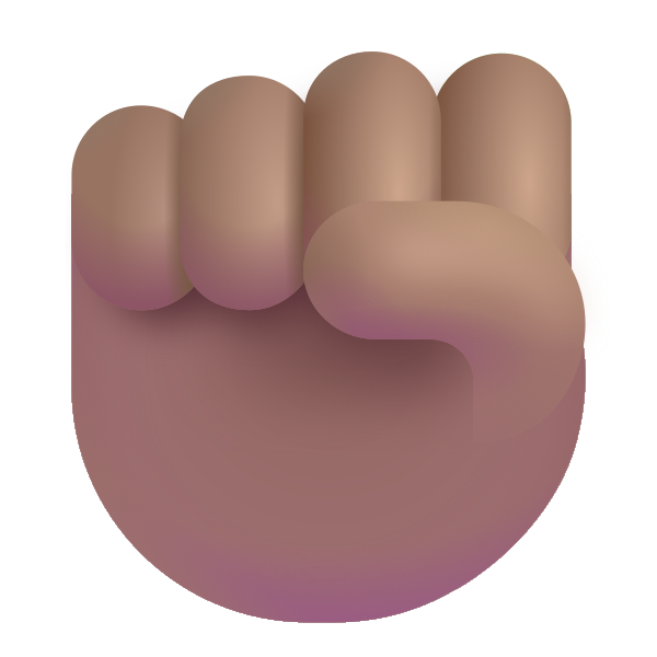 Raised Fist Color Medium